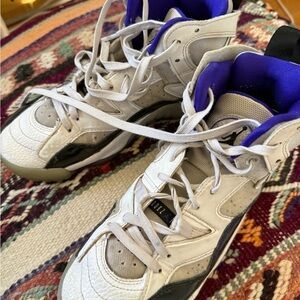 Nike Air Jordan White Purple High-Top Sneakers Size 6 Y EU size 38.5 Women 7.5